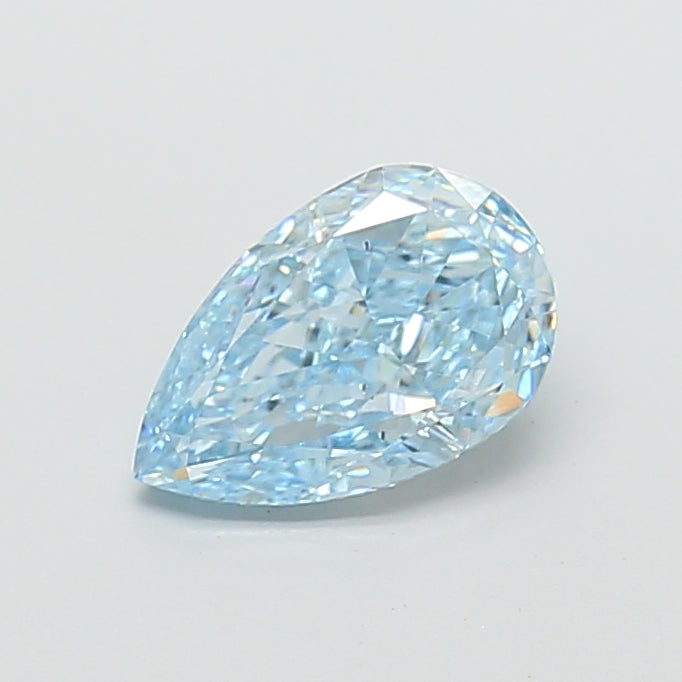 2.00 carat fancy vivid blue pear lab grown diamond VS2 clarity