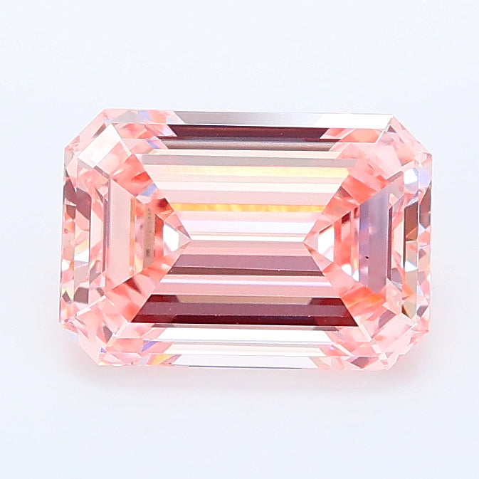 1.53 carat fancy intense pink emerald lab grown diamond VS1 clarity