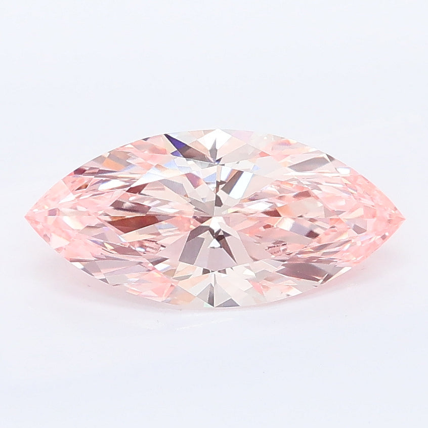 1.55 carat fancy intense pink marquise lab grown diamond VS1 clarity