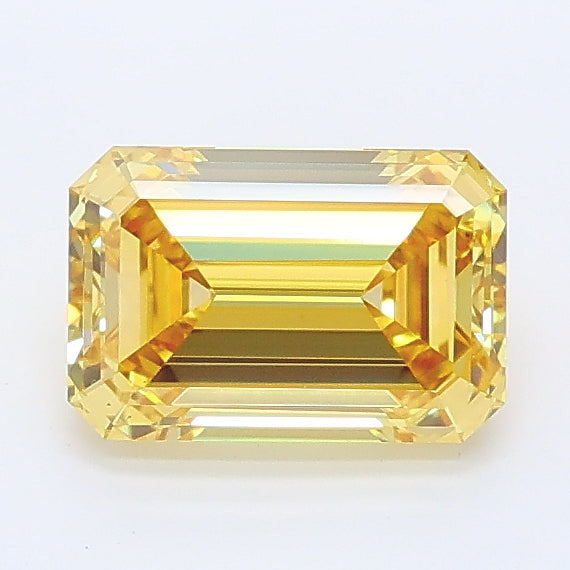 1.08 carat fancy intense yellow emerald lab grown diamond VS1 clarity