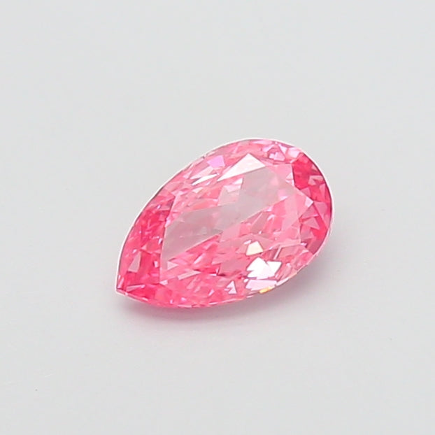 1.08 carat fancy vivid pink pear lab grown diamond VVS2 clarity