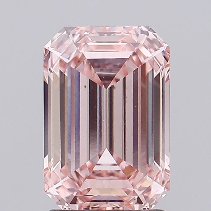 1.96 carat fancy intense pink emerald lab grown diamond VS2 clarity