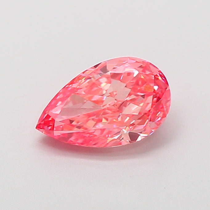 1.10 carat fancy vivid pink pear lab grown diamond VVS2 clarity