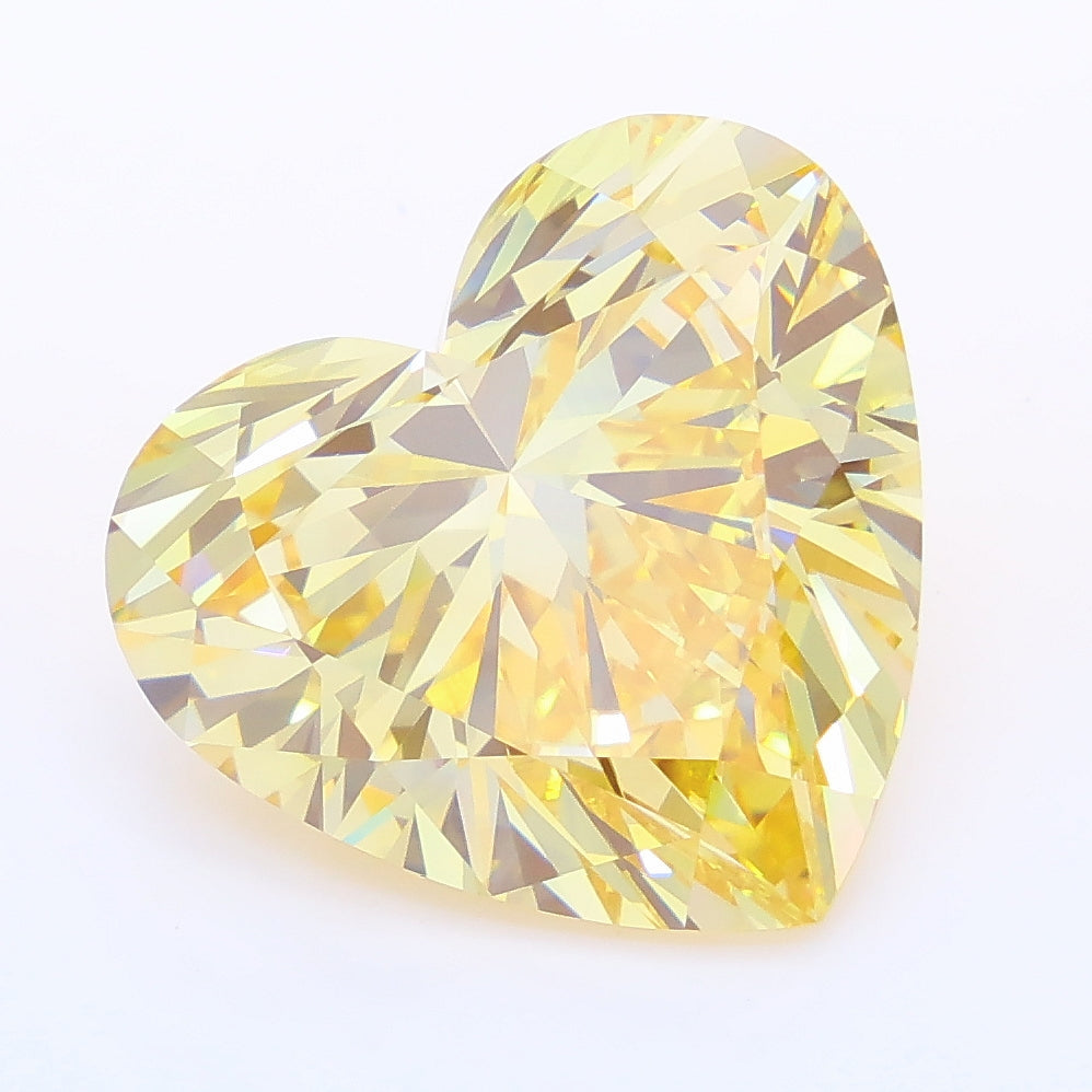 8.47 carat fancy yellow heart lab grown diamond VVS2 clarity