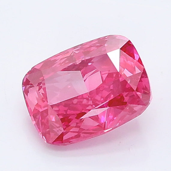 1.06 carat fancy vivid pink cushion lab grown diamond VS1 clarity