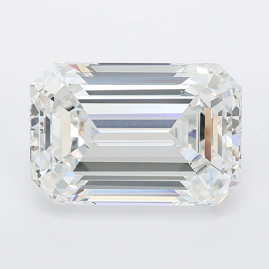 5.27 carat emerald lab grown diamond E color VVS2 clarity