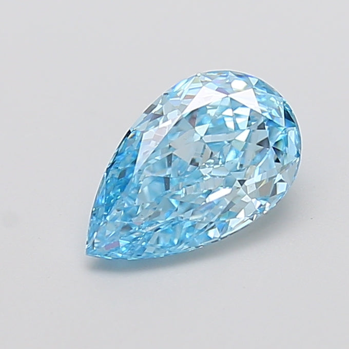 2.61 carat fancy vivid green pear lab grown diamond VS1 clarity