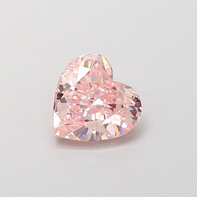 0.81 carat fancy intense pink heart lab grown diamond VVS2 clarity