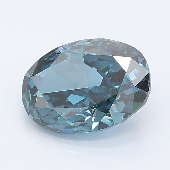 1.03 carat fancy deep blue oval lab grown diamond VS2 clarity