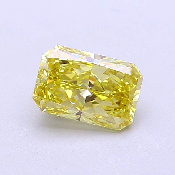0.99 carat fancy intense yellow radiant lab grown diamond VS1 clarity