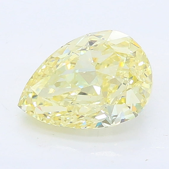 1.04 carat fancy light yellow pear lab grown diamond VVS2 clarity