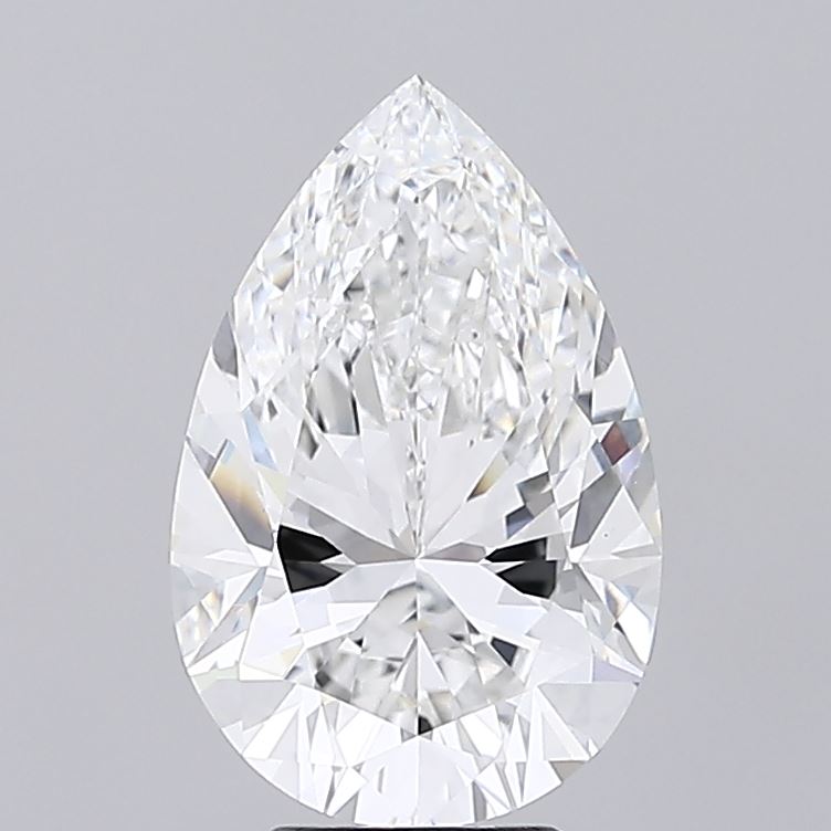 5.03 carat pear lab grown diamond F color VVS2 clarity