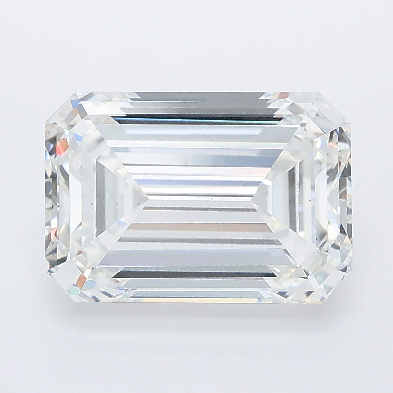 3.24 carat emerald lab grown diamond E color VS2 clarity