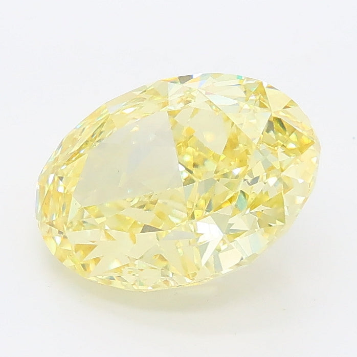 2.48 carat fancy intense yellow oval lab grown diamond VS1 clarity