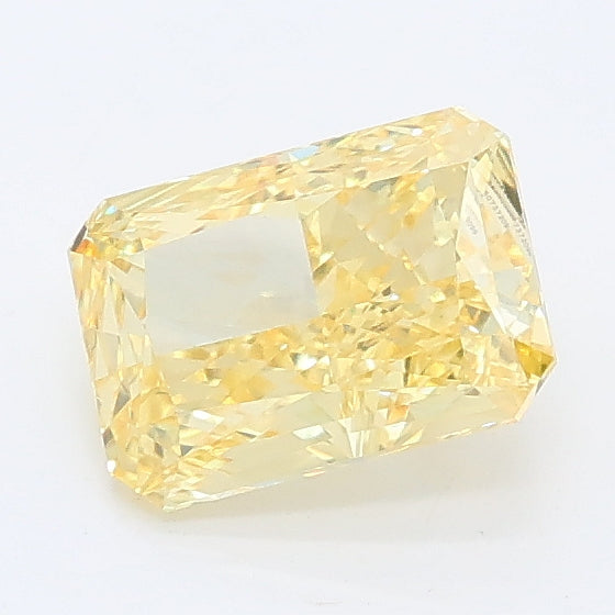 1.05 carat fancy vivid yellow radiant lab grown diamond VS1 clarity