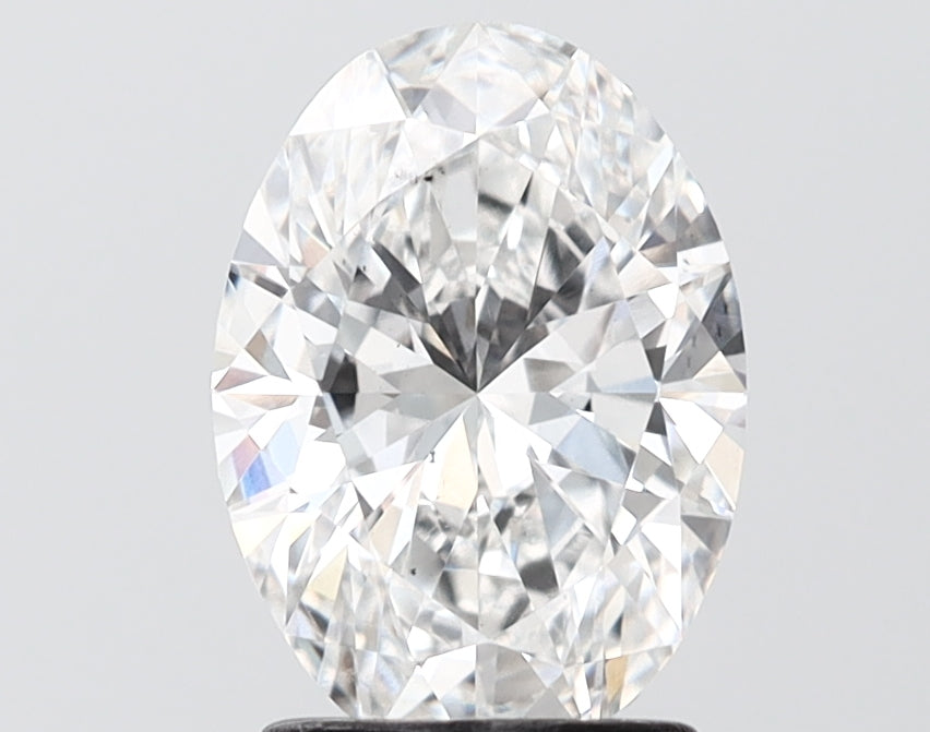 2.01 carat oval lab grown diamond E color VS2 clarity