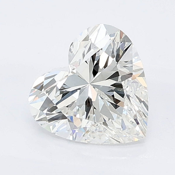 1.08 carat heart lab grown diamond F color VVS2 clarity