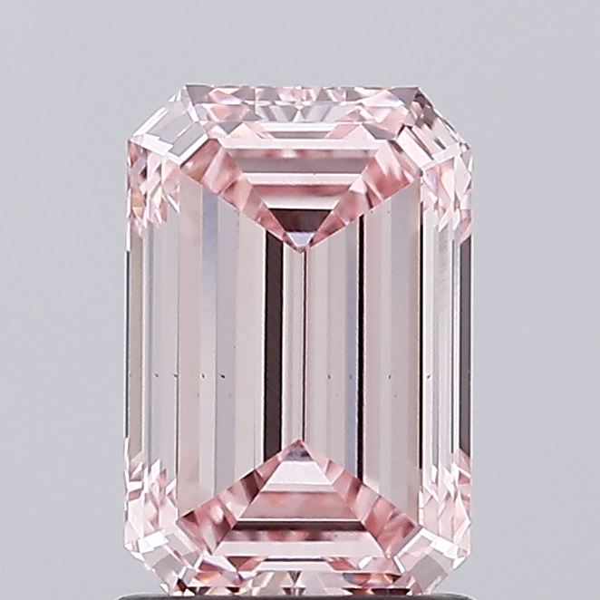 1.50 carat fancy intense pink emerald lab grown diamond VS1 clarity