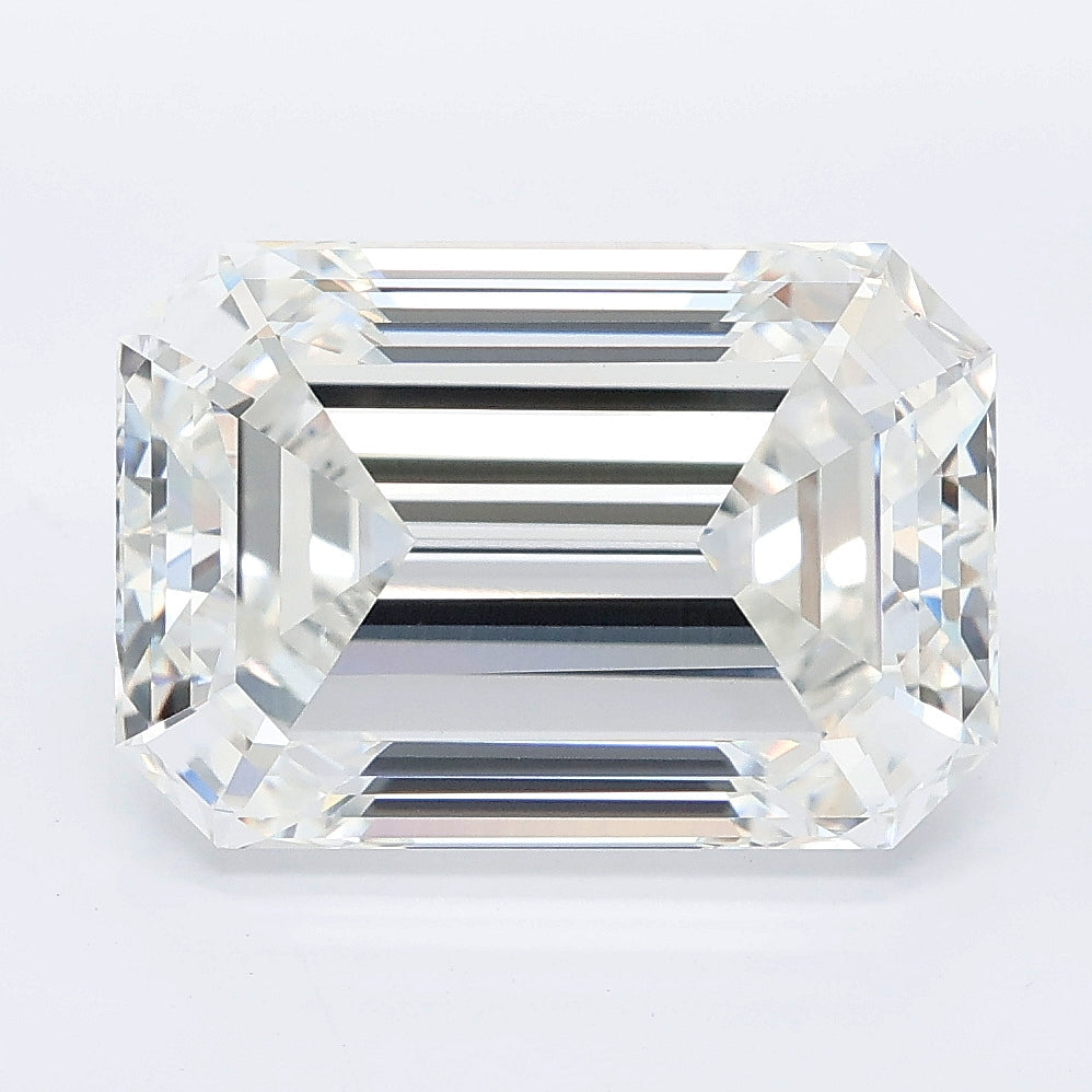 7.04 carat emerald lab grown diamond F color VVS2 clarity
