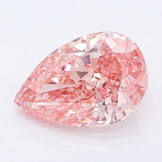 1.04 carat fancy vivid pink pear lab grown diamond VS1 clarity