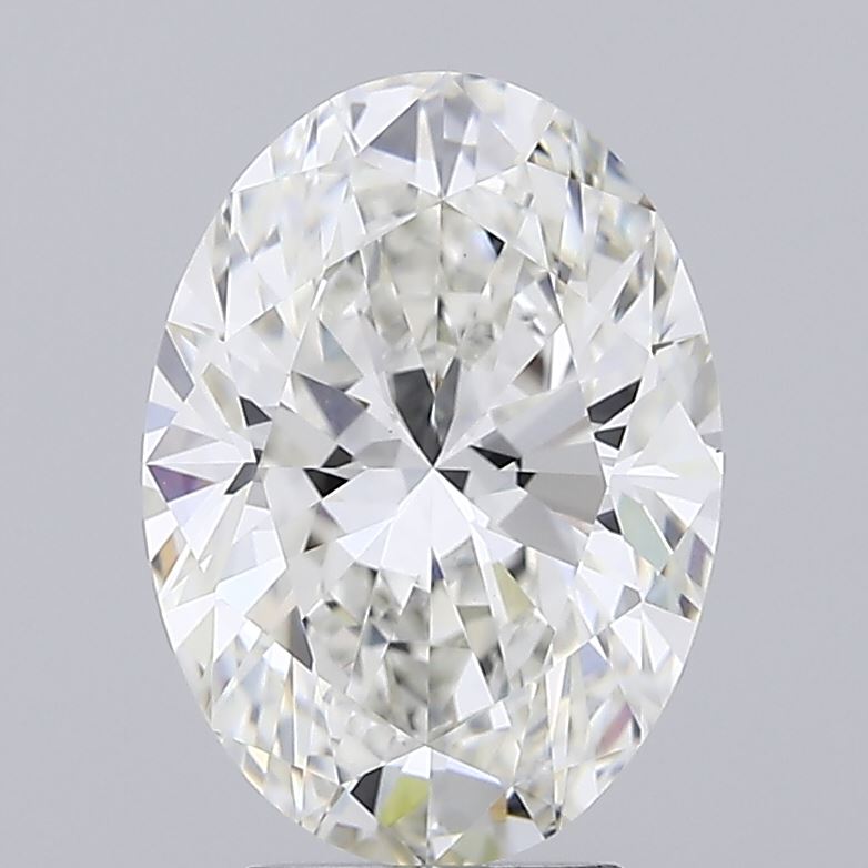 4.06 carat oval lab grown diamond G color VVS2 clarity