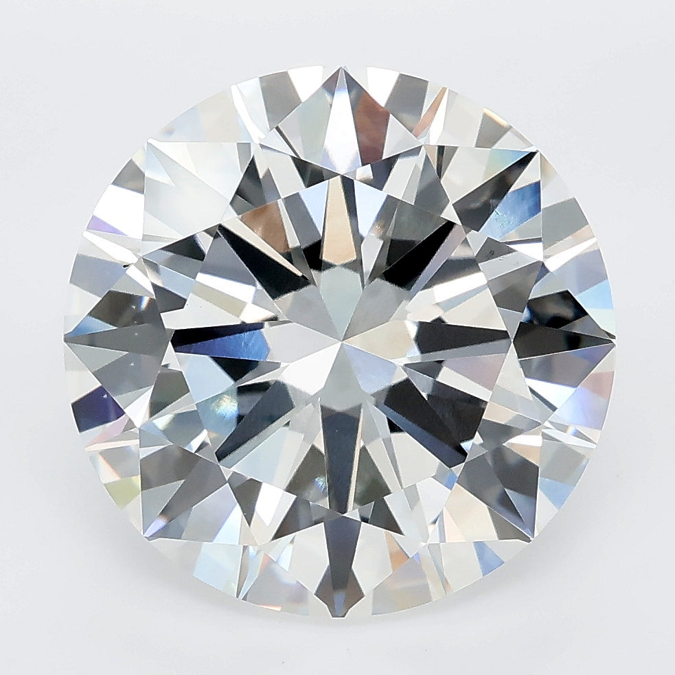 8.01 carat round lab grown diamond E color VVS2 clarity