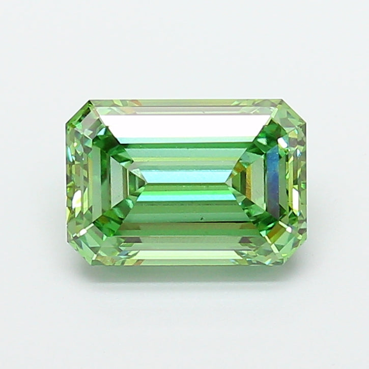 4.08 carat fancy vivid green emerald lab grown diamond VS1 clarity