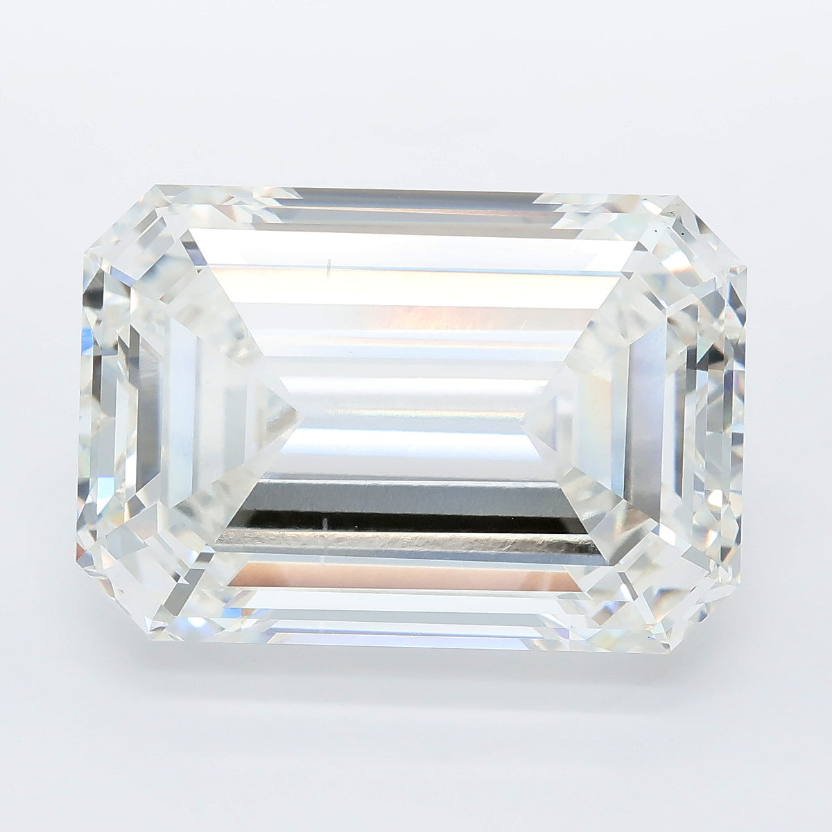 18.09 carat emerald lab grown diamond F color VVS2 clarity
