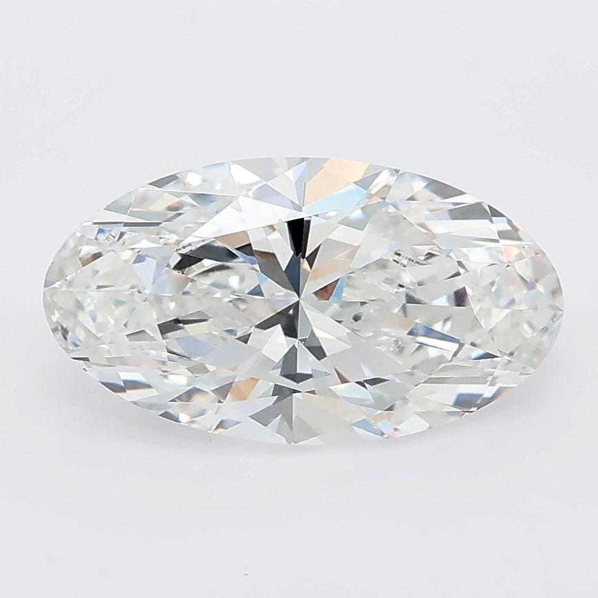 2.28 carat moval lab grown diamond E color VVS2 clarity