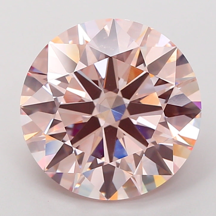 9.35 carat fancy pink round lab grown diamond VS2 clarity