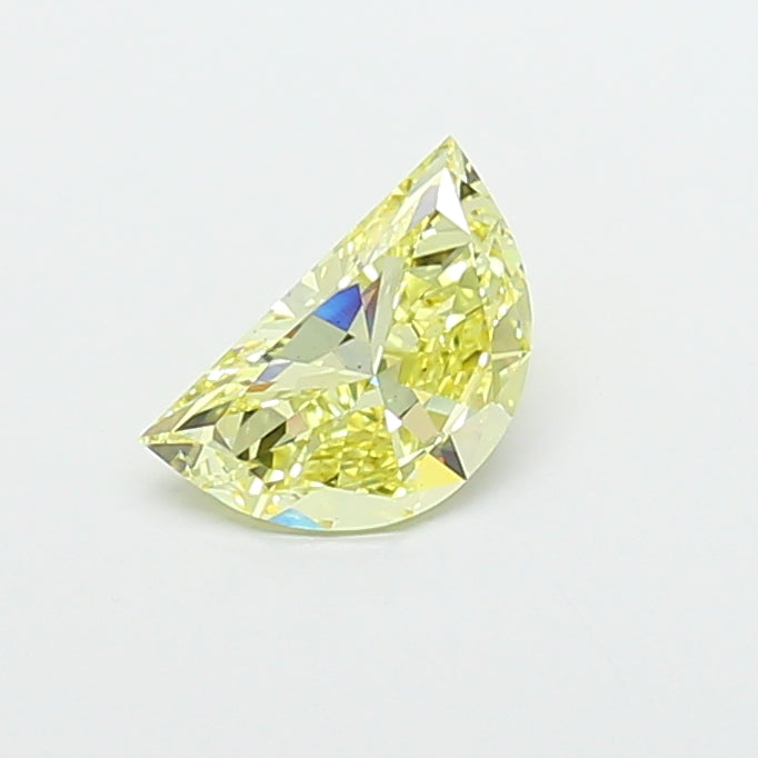 1.54 carat fancy yellow half moon lab grown diamond VS1 clarity