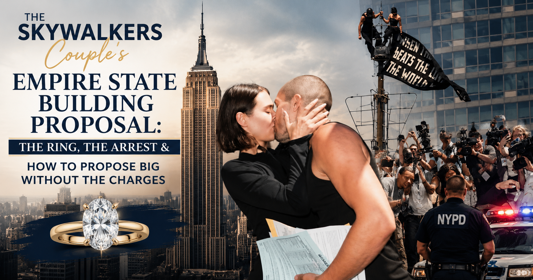 The Skywalkers Couple's Empire State Building Proposal: The Ring, the Arrest & How to Propose Big Without the Charges