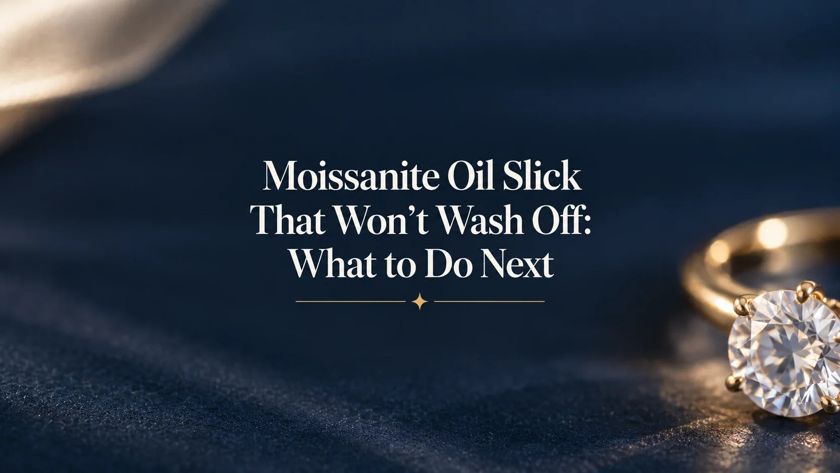 Moissanite Oil Slick That Won’t Wash Off: What to Do Next