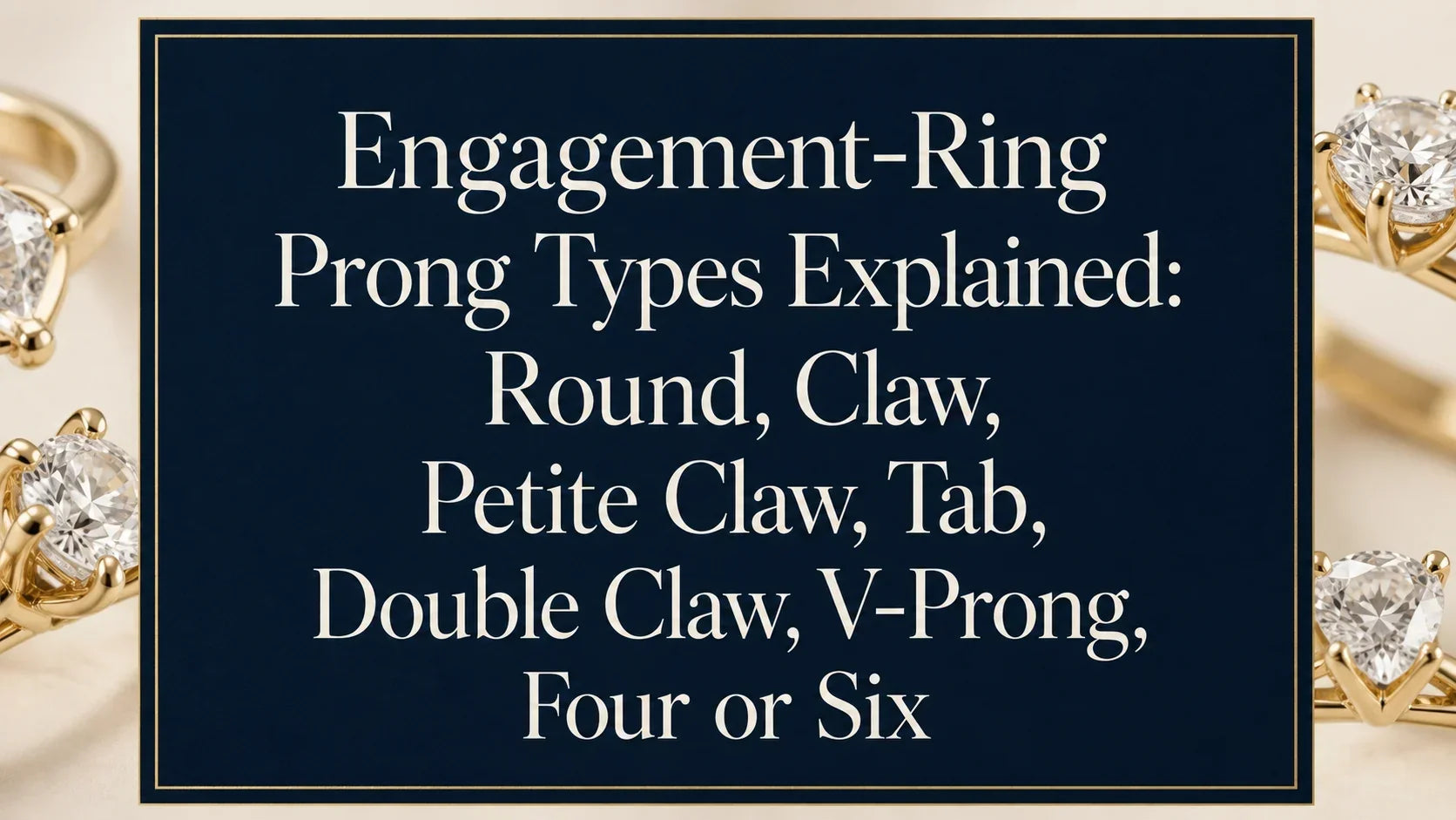 Engagement-Ring Prong Types Explained: Round, Claw, Petite Claw, Tab, Double Claw, V-Prong, Four or Six