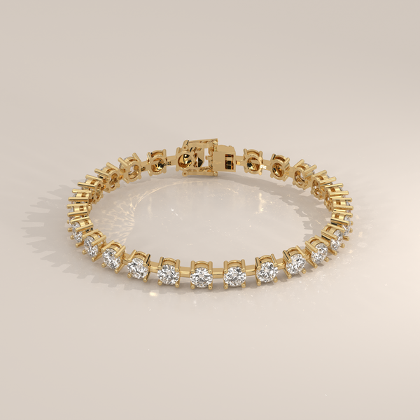 Round Lab Grown Diamond Tennis Bracelet in Rose Gold