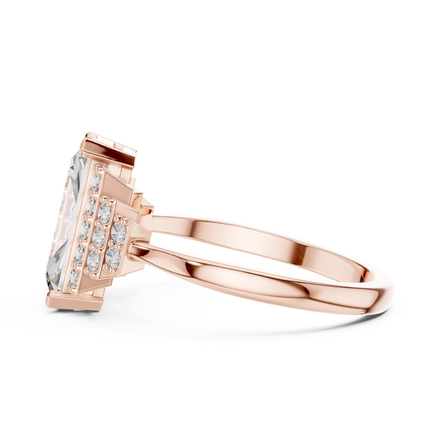 Driona Jewels Emerald Cut Moissanite Engagement Ring – Bridal Jewelry