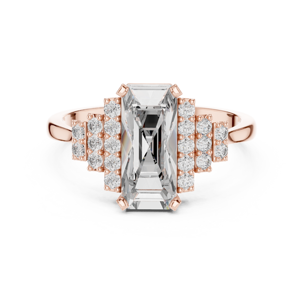 Driona Jewels Emerald Cut Moissanite Engagement Ring – Bridal Jewelry
