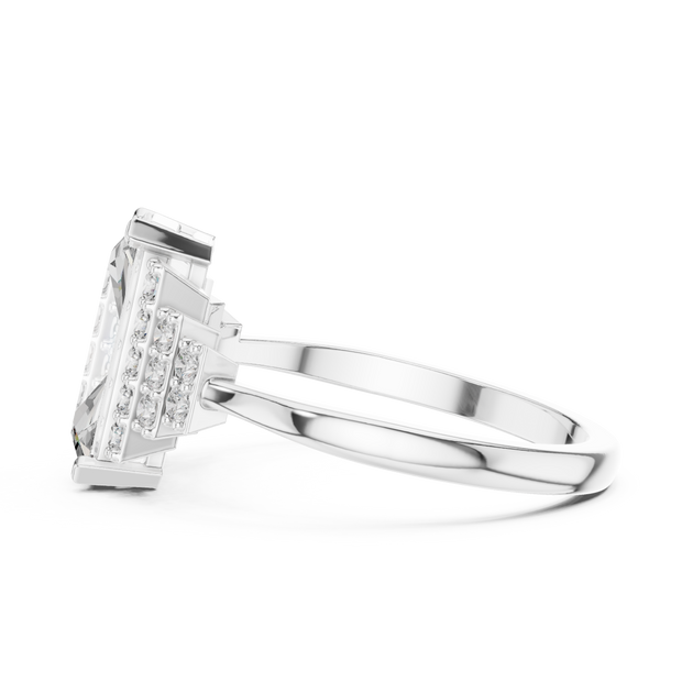 Driona Jewels Emerald Cut Moissanite Engagement Ring – Bridal Jewelry