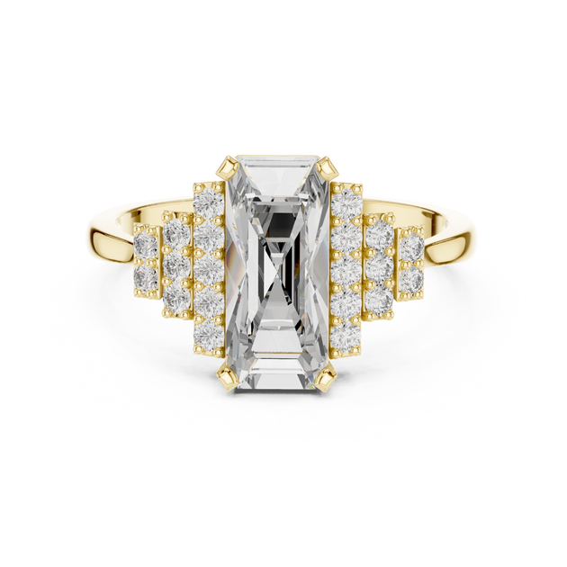 Driona Jewels Emerald Cut Moissanite Engagement Ring – Bridal Jewelry