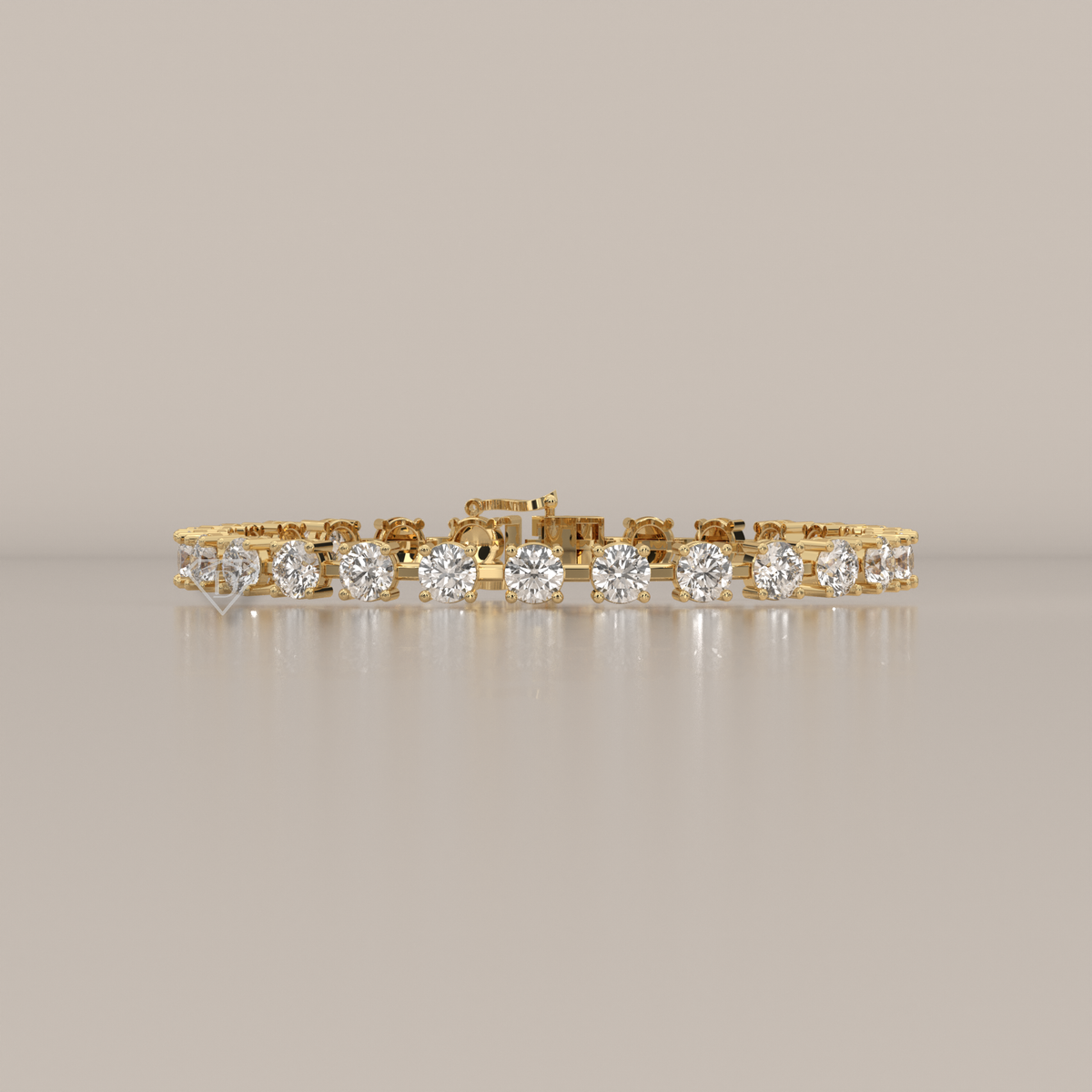 Round Lab Grown Diamond Tennis Bracelet in Rose Gold