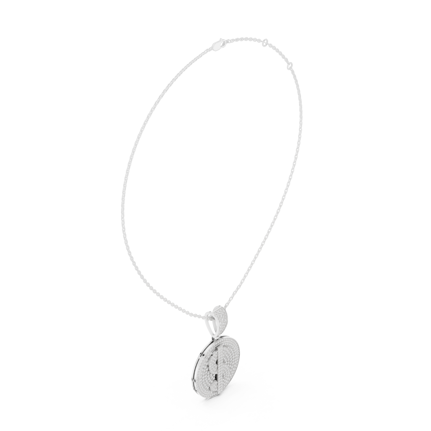 Iced Out Dollar Sign Lab Grown Diamond Medallion Pendant