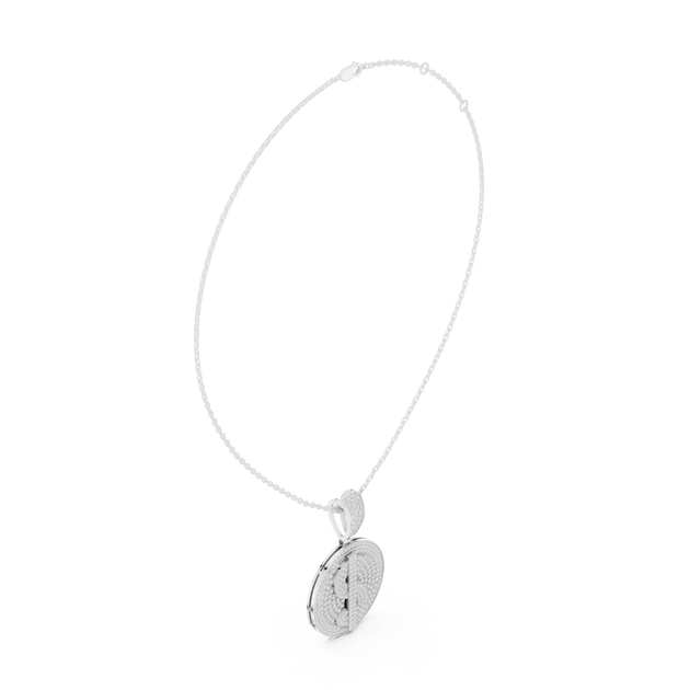 Iced Dollar Sign Diamond Medallion – 14K Rose Gold Pendant
