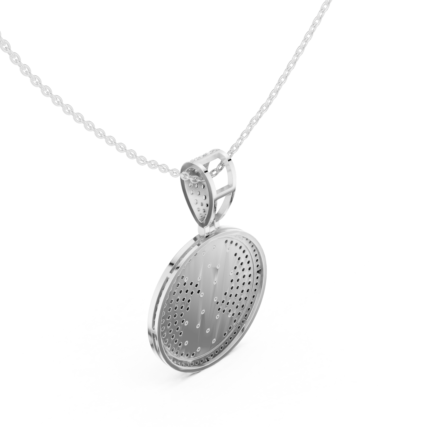 Iced Out Dollar Sign Lab Grown Diamond Medallion Pendant