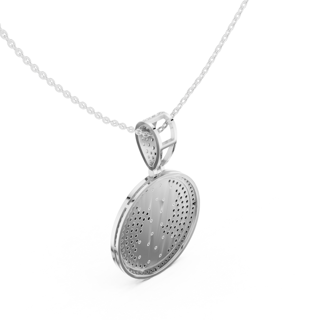 Iced Dollar Sign Diamond Medallion – 14K Rose Gold Pendant