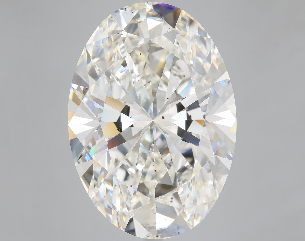 25.84 carat oval lab grown diamond H color SI1 clarity