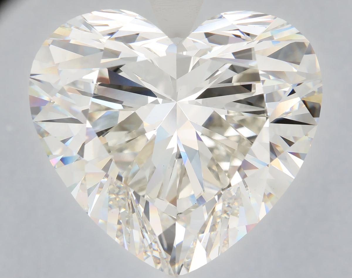43.50 carat heart lab grown diamond H color VVS2 clarity