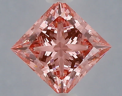 1.07 carat fancy vivid pink princess lab grown diamond VVS2 clarity