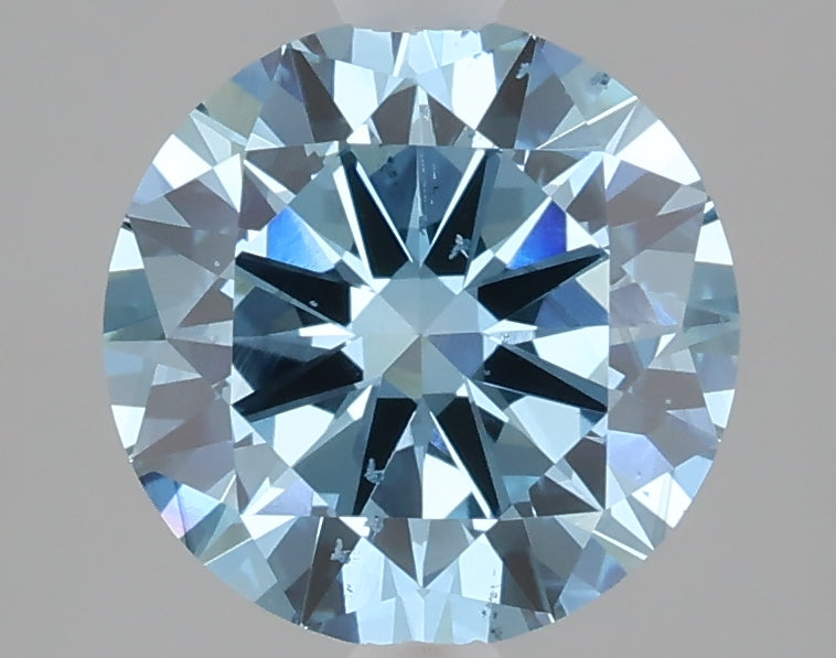 2.50 carat fancy vivid blue round lab grown diamond SI1 clarity