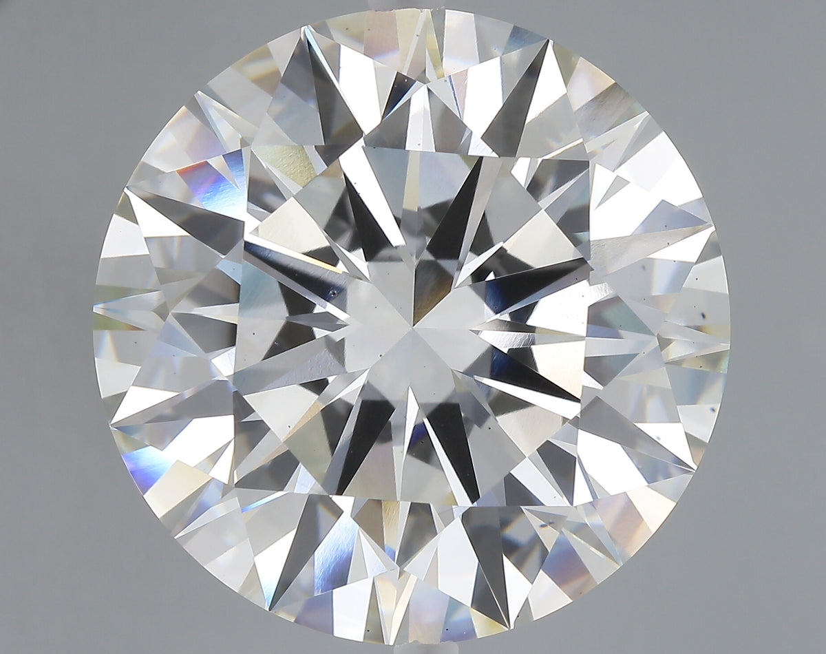 32.58 carat round lab grown diamond G color VS1 clarity