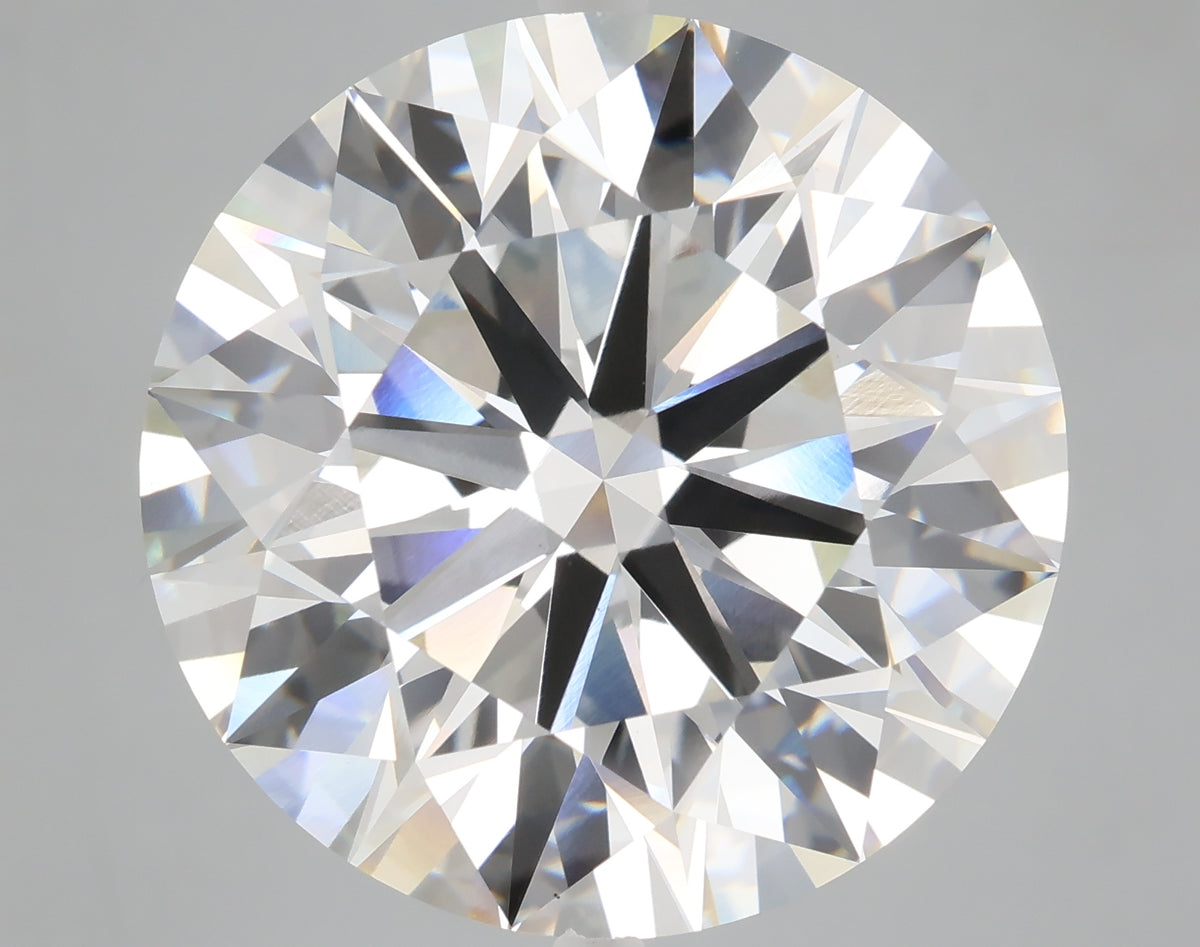 24.77 carat round lab grown diamond H color VVS2 clarity